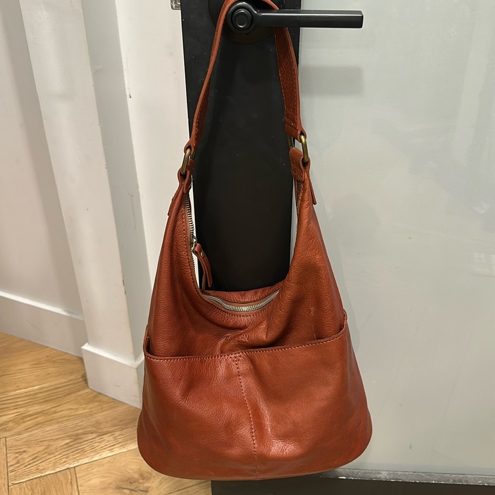 American Leather Co Carrie Brown Leather Hobo Bermuda Vintage Bag